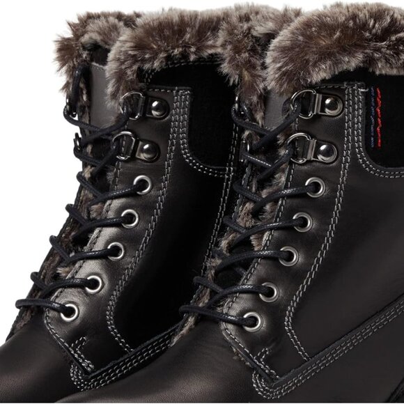 NEW  ERIC MICHAEL Leather Waterproof Phyllis Heel Booties Black for women 561tn - Picture 7 of 9